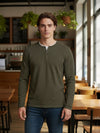 Celio* Men Olive Solid Regular Fit Cotton Sweaters