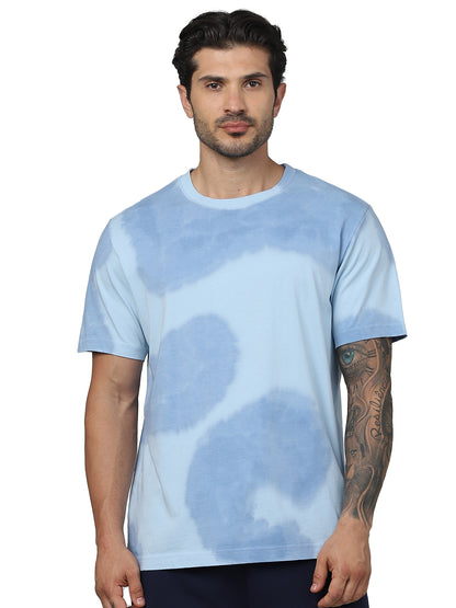 Blue Dyed Cotton T-shirt