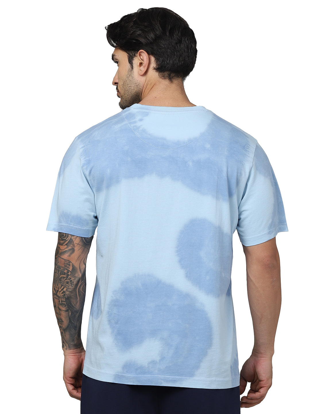 Blue Dyed Cotton T-shirt