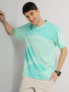 Celio* Dyed Regular Fit Cotton Green T-Shirt