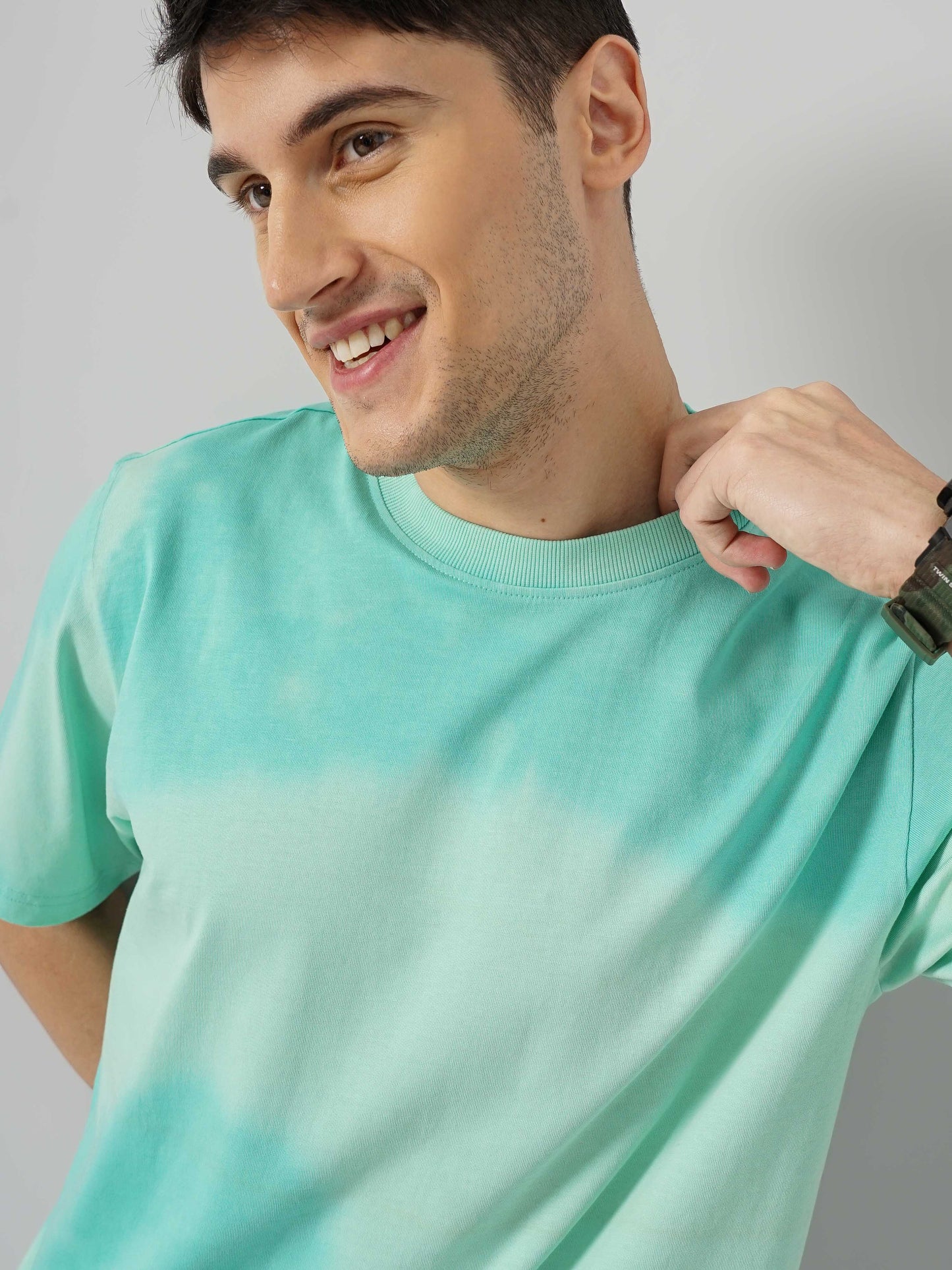 Green Dyed Cotton T-shirt