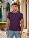 Celio* Solid Regular Fit Cotton Purple T-Shirts