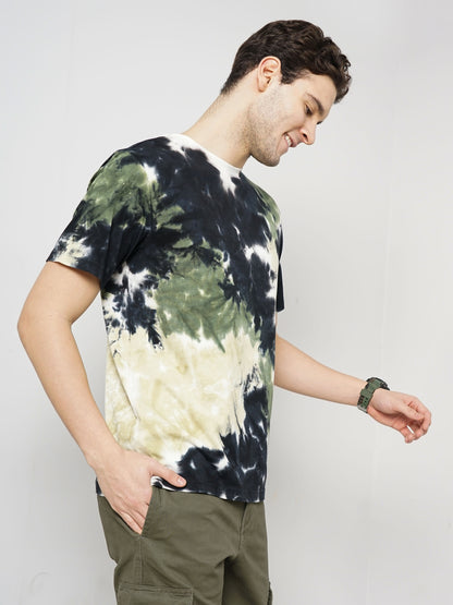 Olive Dyed Cotton T-shirt