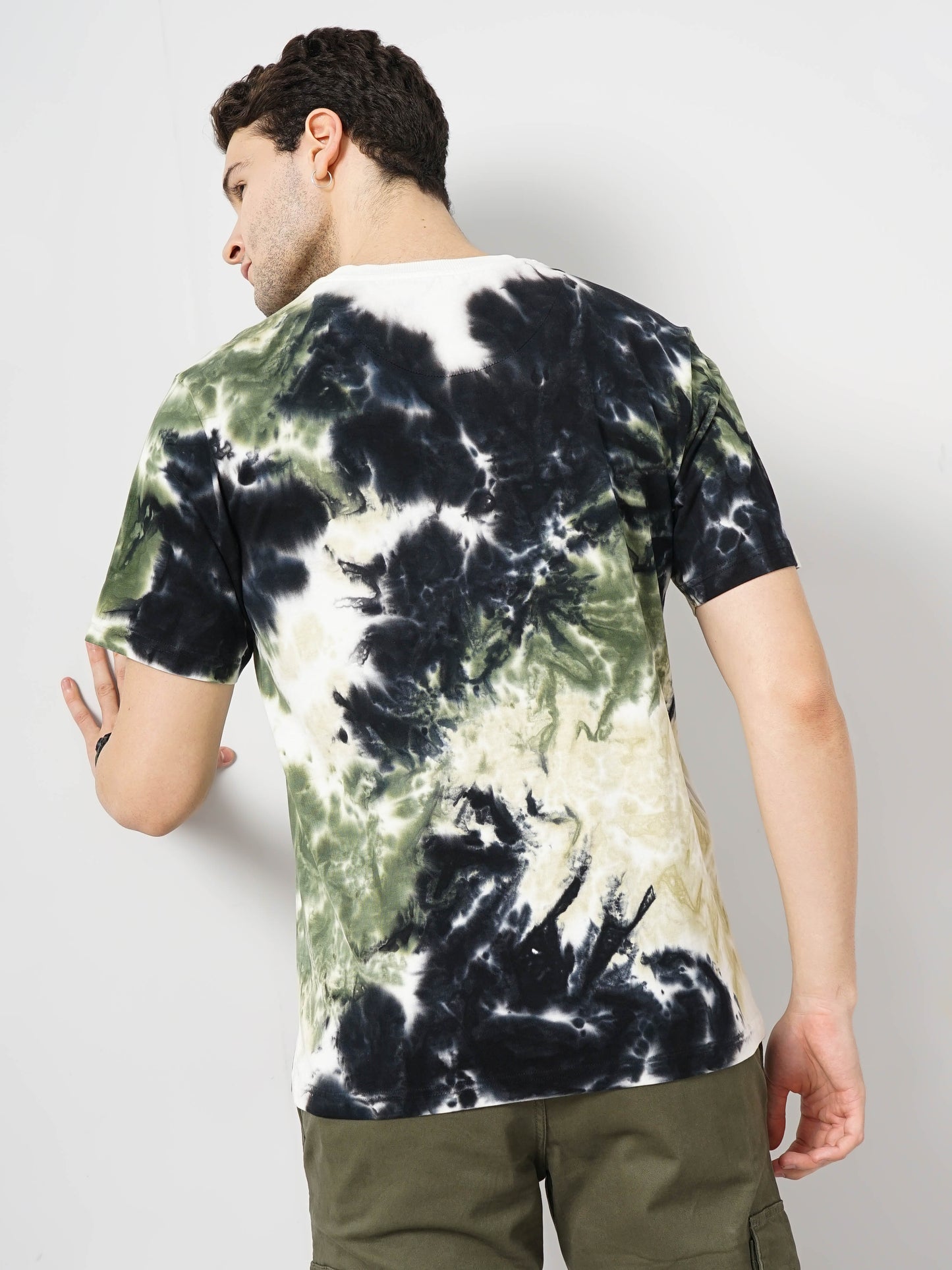 Olive Dyed Cotton T-shirt