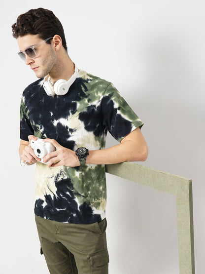 Olive Dyed Cotton T-shirt