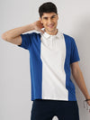 Celio* Colourblock Regular Fit Cotton Blue T-Shirt
