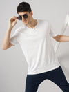 Celio* Solid Regular Fit Cotton White T-Shirt