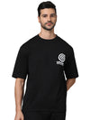 Celio* Printed Regular Fit Cotton Black T-Shirt