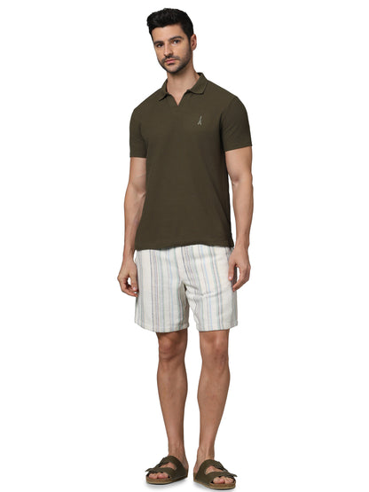 Olive Solid Cotton Polo