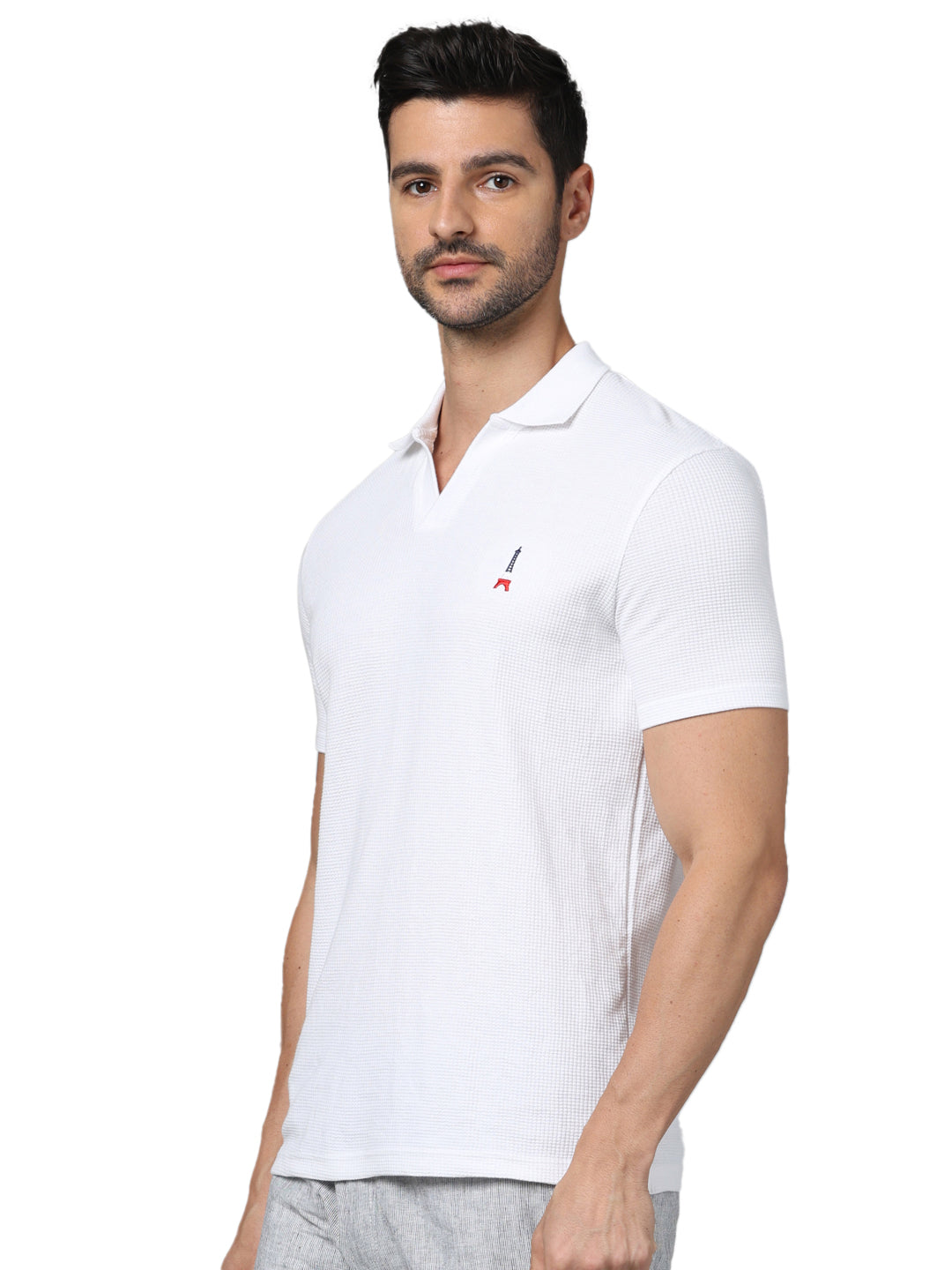 White Solid Cotton T-Shirt