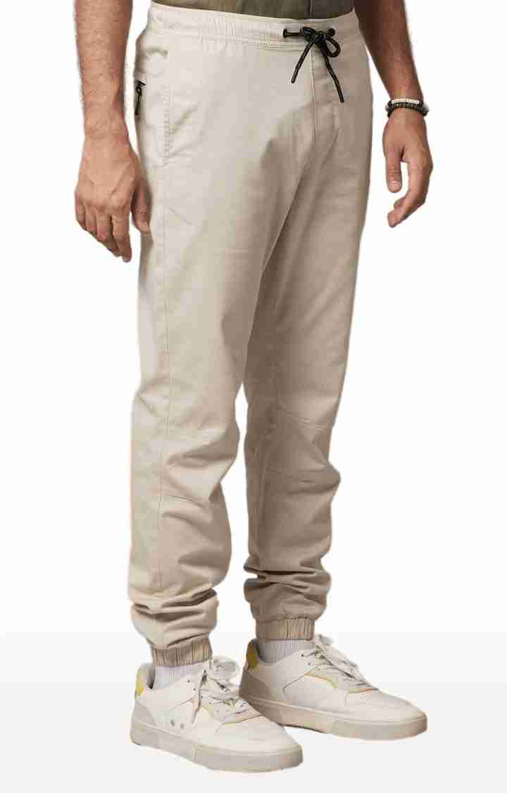 Beige Skinny Fit Joggers