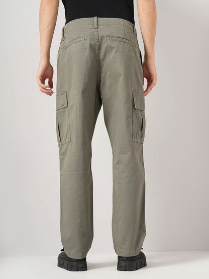 Olive Straight Fit Cargos