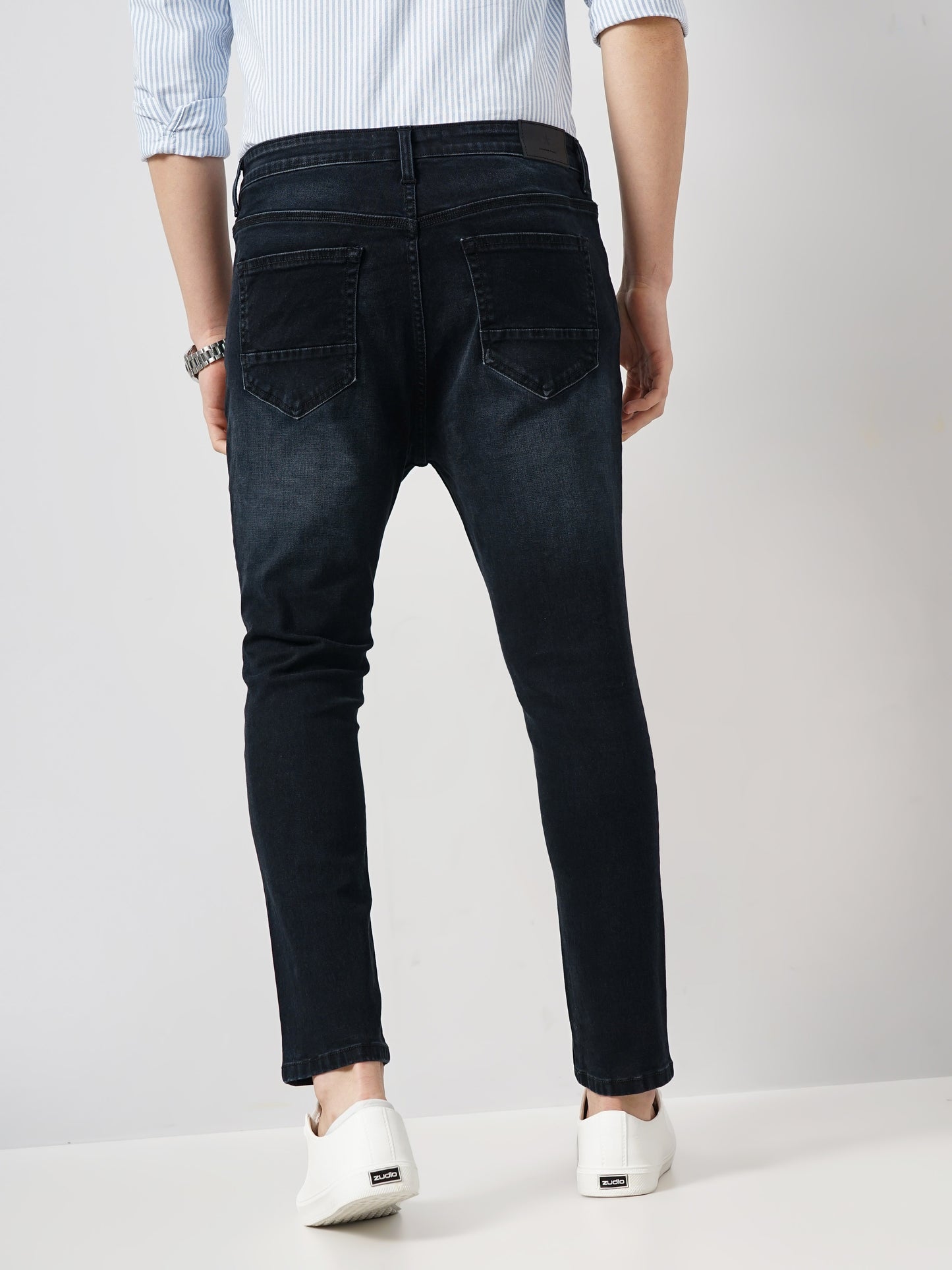 Black Skinny Ankle Length Jeans