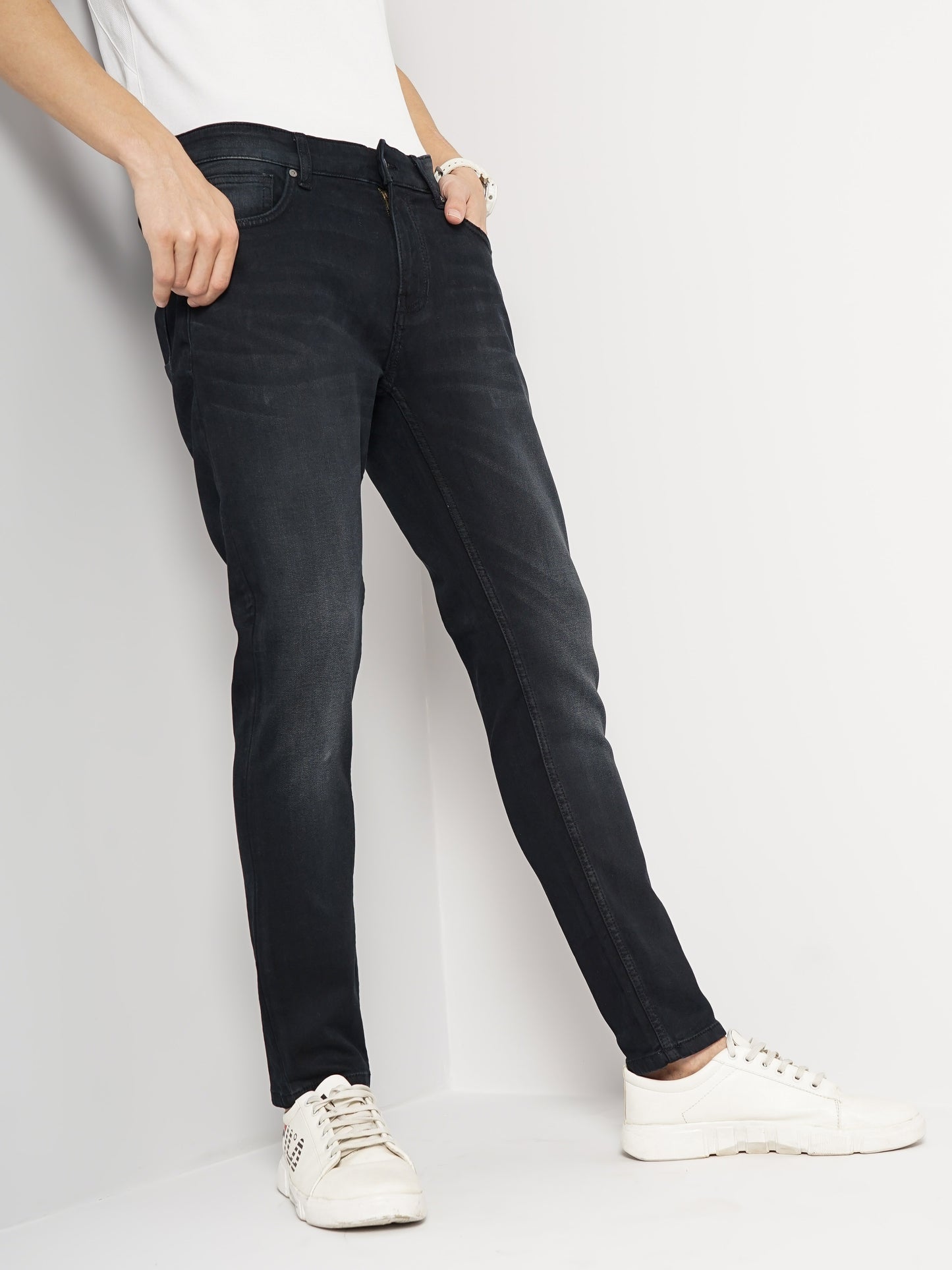 Black Skinny Ankle Length Jeans