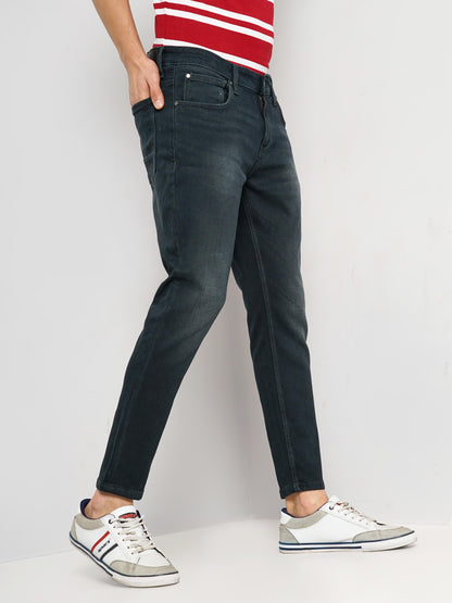 Green Skinny Ankle Length Jeans