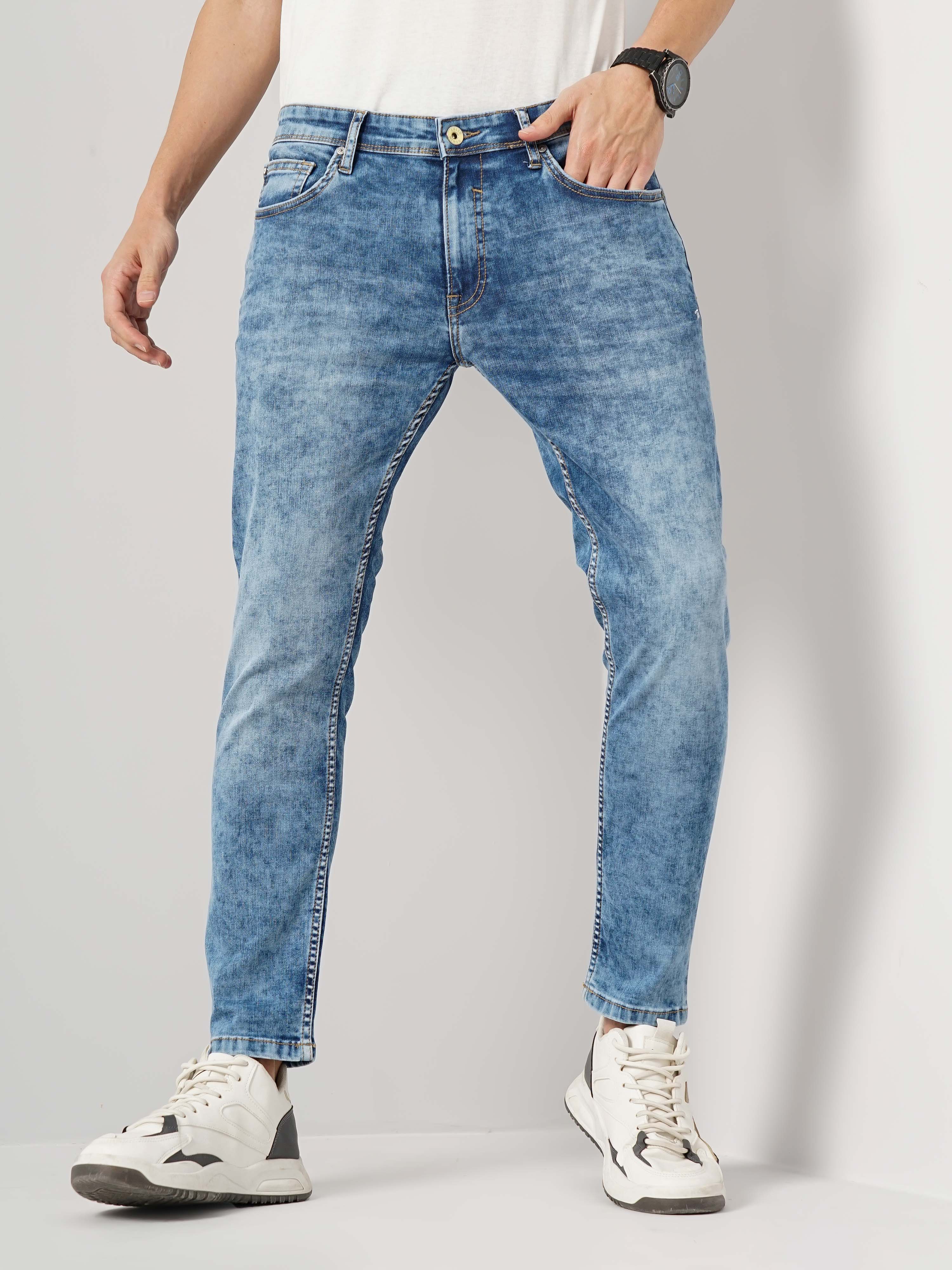 Blue Skinny Ankle Length Jeans