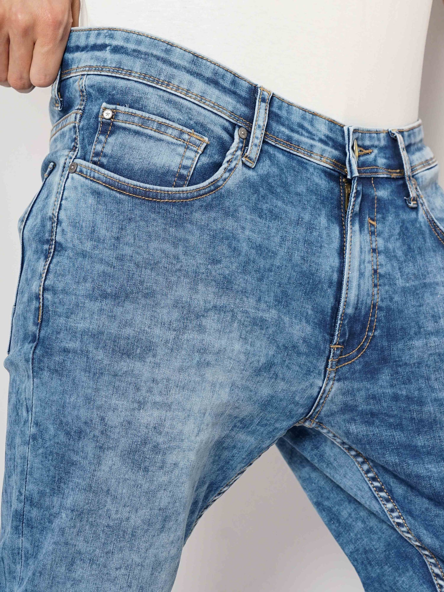 Blue Skinny Ankle Length Jeans