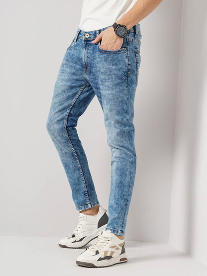 Blue Skinny Ankle Length Jeans