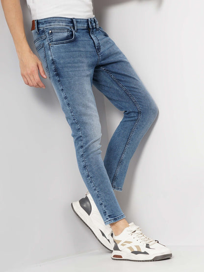 Blue Skinny Ankle Length Jeans