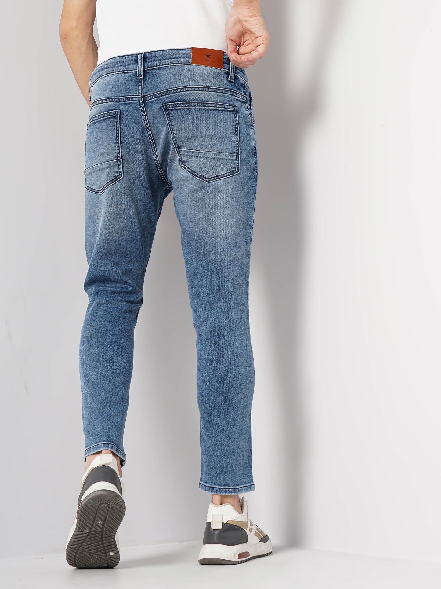 Blue Skinny Ankle Length Jeans