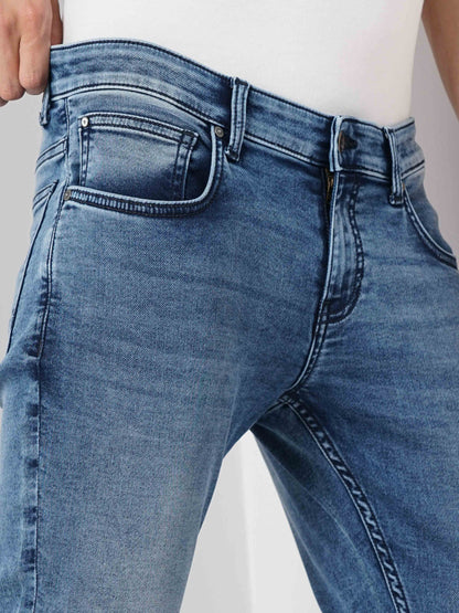 Blue Skinny Ankle Length Jeans