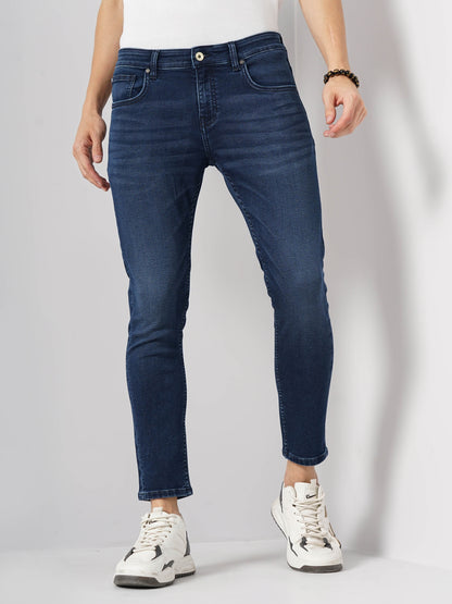 Blue Skinny Ankle Length Jeans