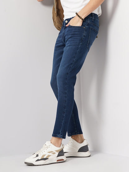 Blue Skinny Ankle Length Jeans