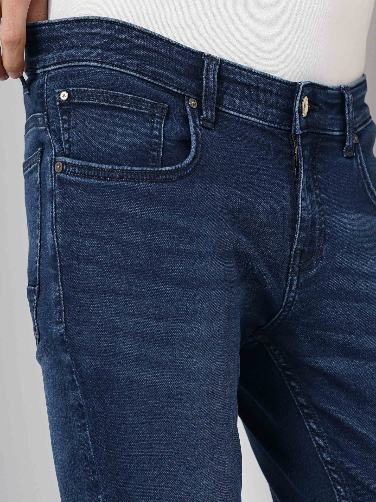 Blue Skinny Ankle Length Jeans