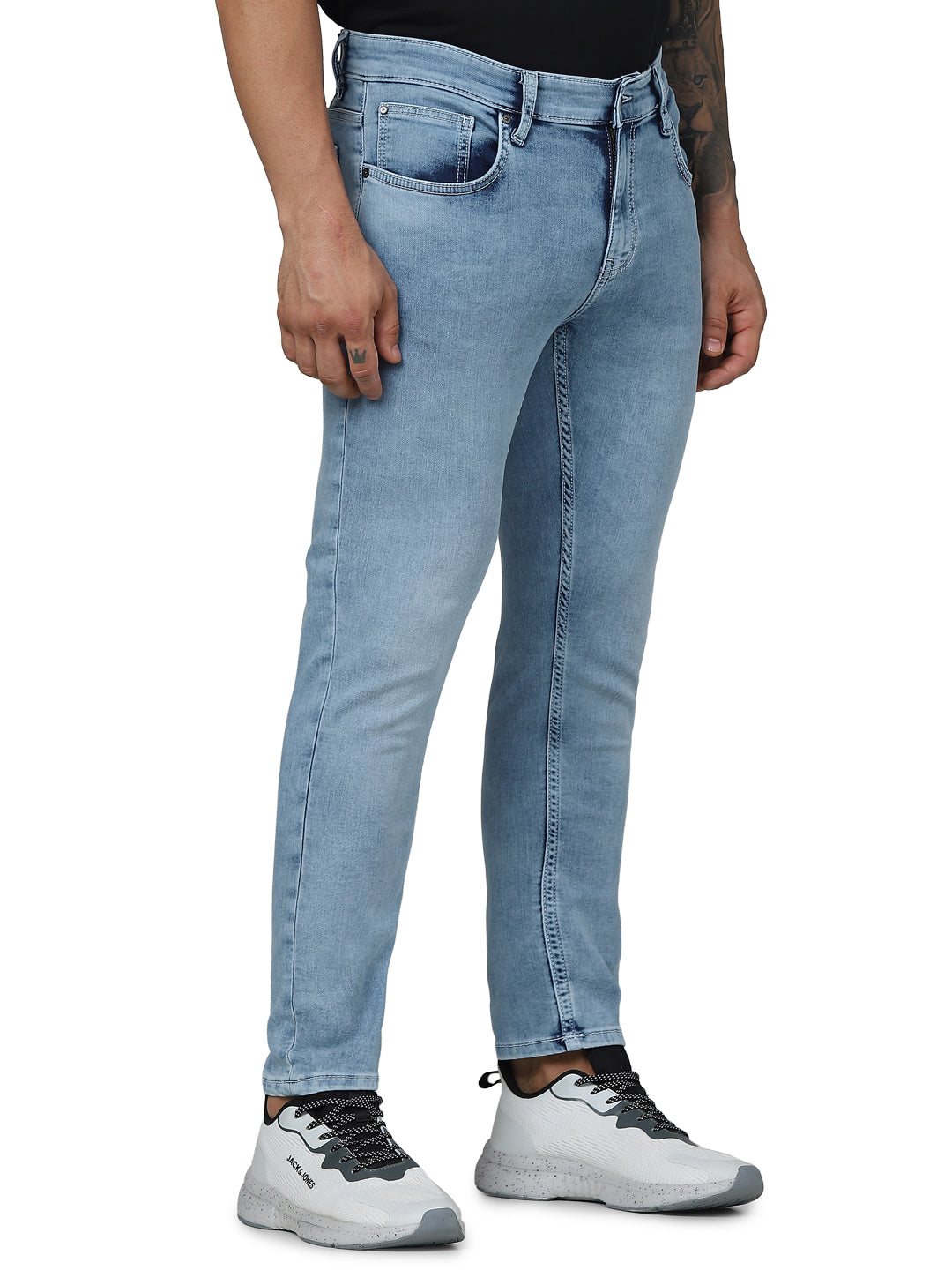 Blue Skinny Ankle Length Jeans