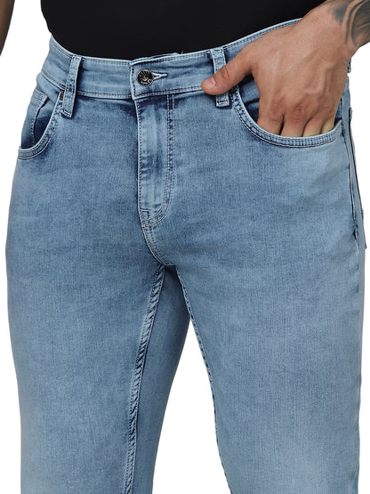 Blue Skinny Ankle Length Jeans