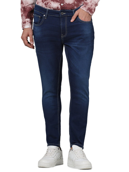 Blue Skinny Ankle Length Jeans