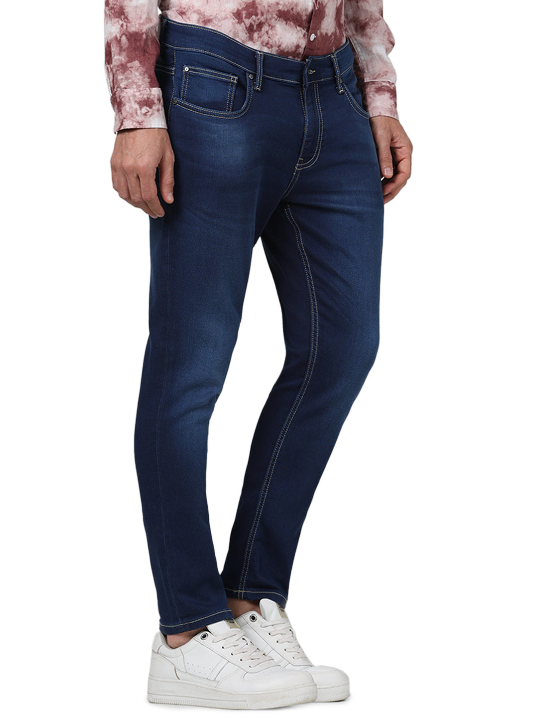 Blue Skinny Ankle Length Jeans