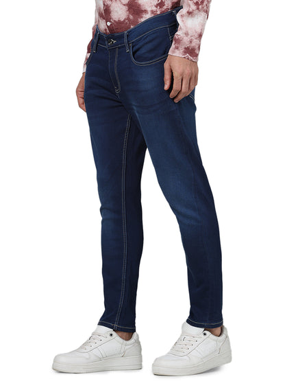 Blue Skinny Ankle Length Jeans