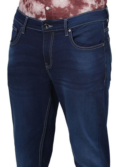 Blue Skinny Ankle Length Jeans