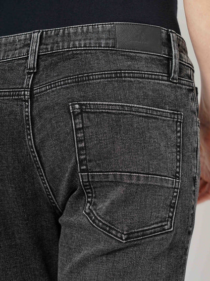 Celio* Men Black Solid Straight Fit Cotton Jeans