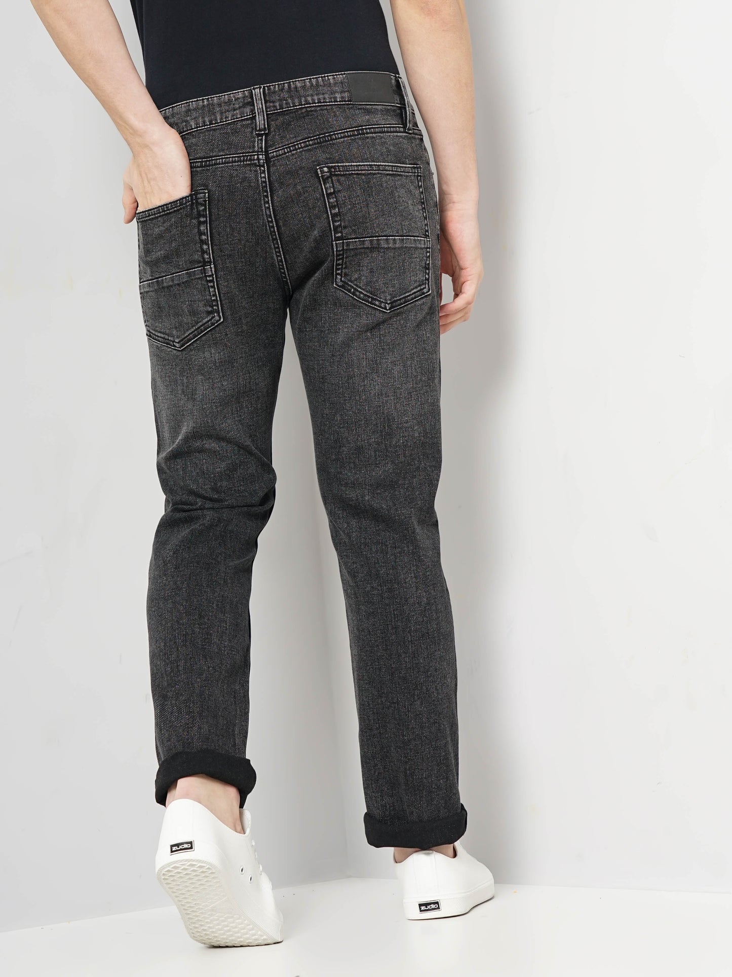 Black Straight Slim Fit Jeans