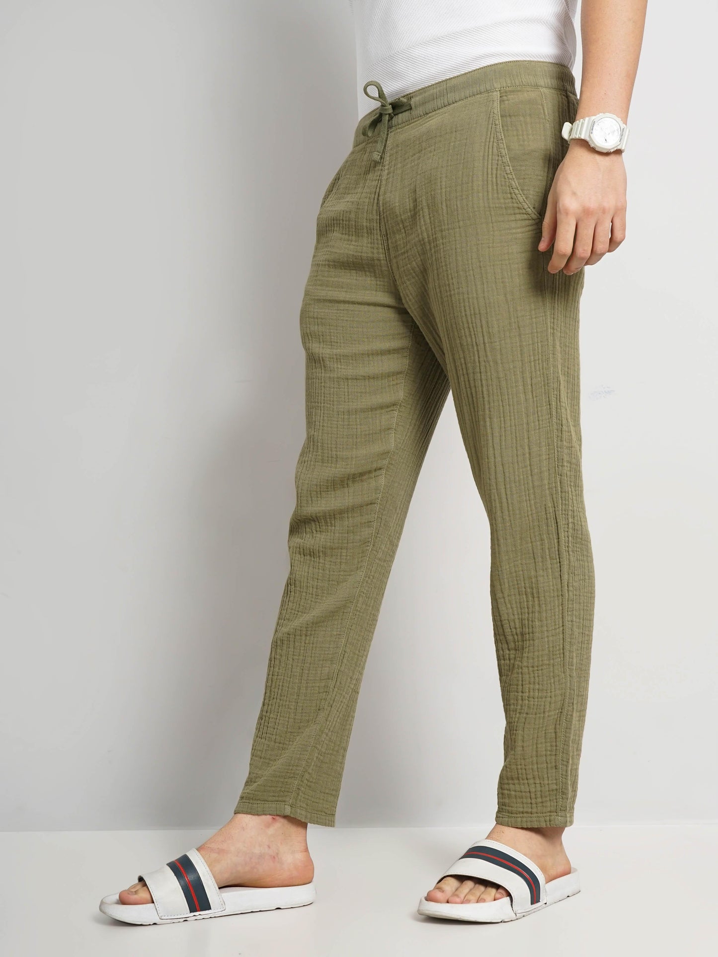 Green Slim Fit Trousers