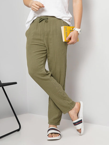 Green Slim Fit Trousers