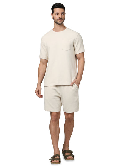 Off White Regular Fit Shorts