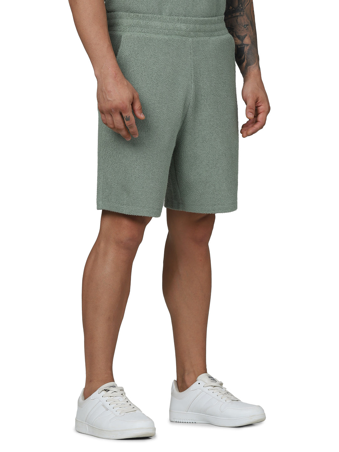 Green Regular Fit Shorts