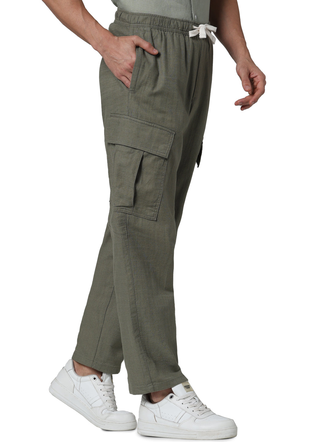 Olive Regular Fit Cargos