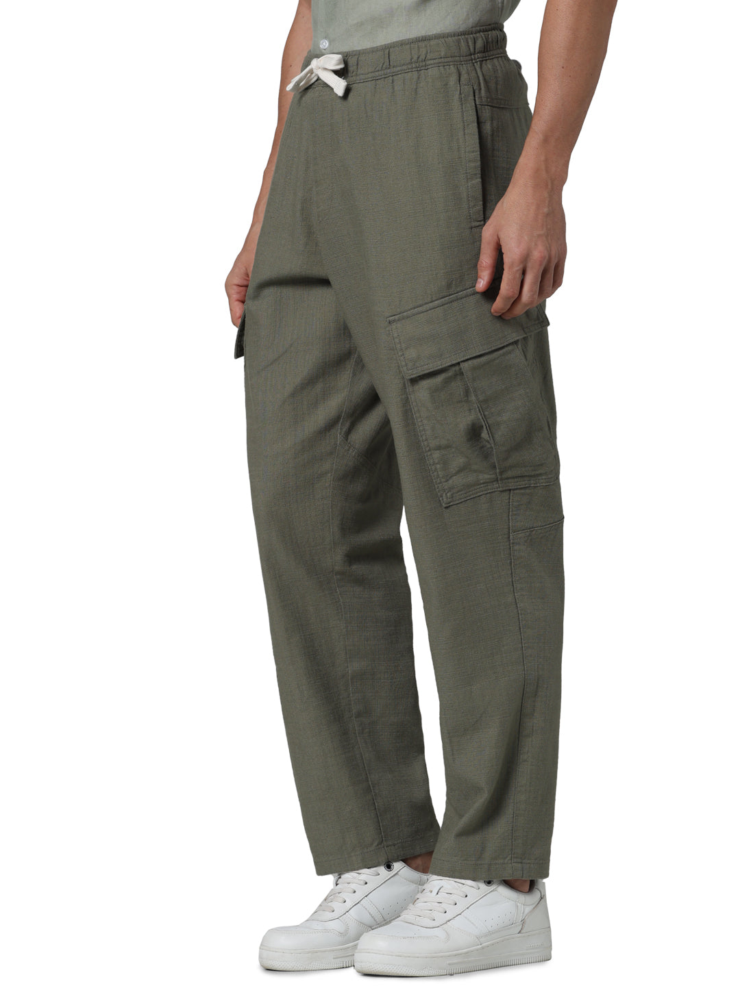 Olive Regular Fit Cargos