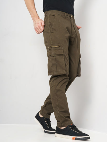 Green Straight Fit Trousers