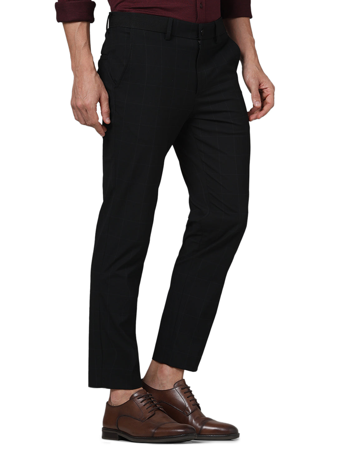 Black Regular Fit Trousers