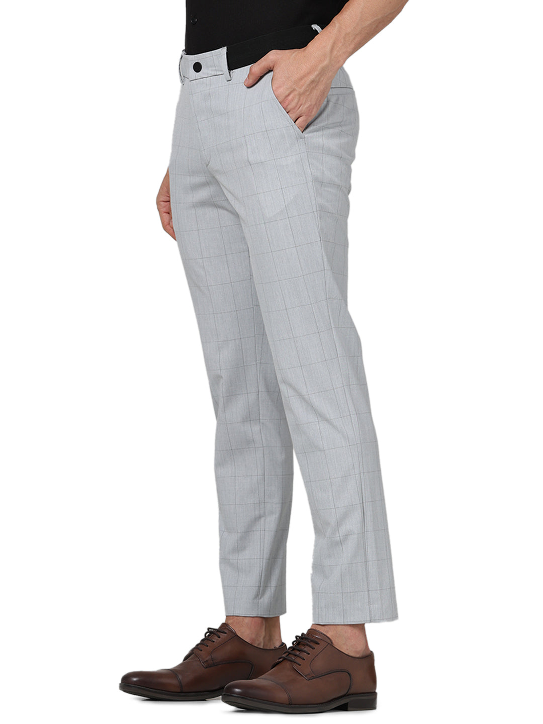 Grey Regular Fit Trousers