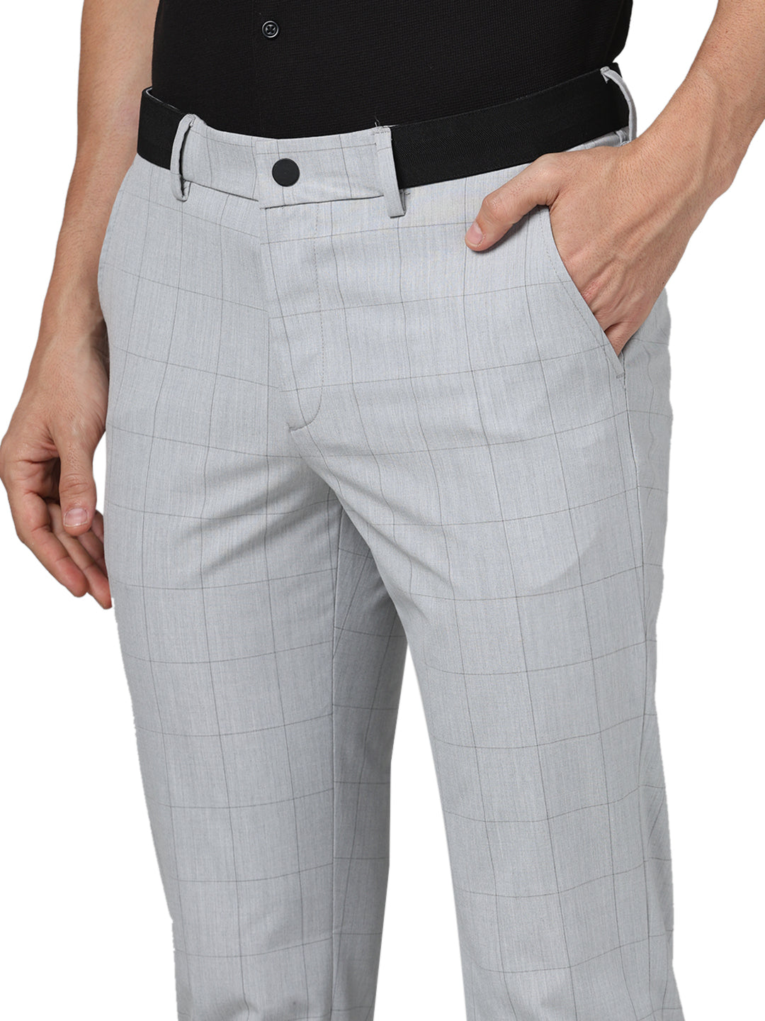 Grey Regular Fit Trousers