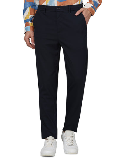 Celio* Polyester Relaxed Fit Blue Trouser
