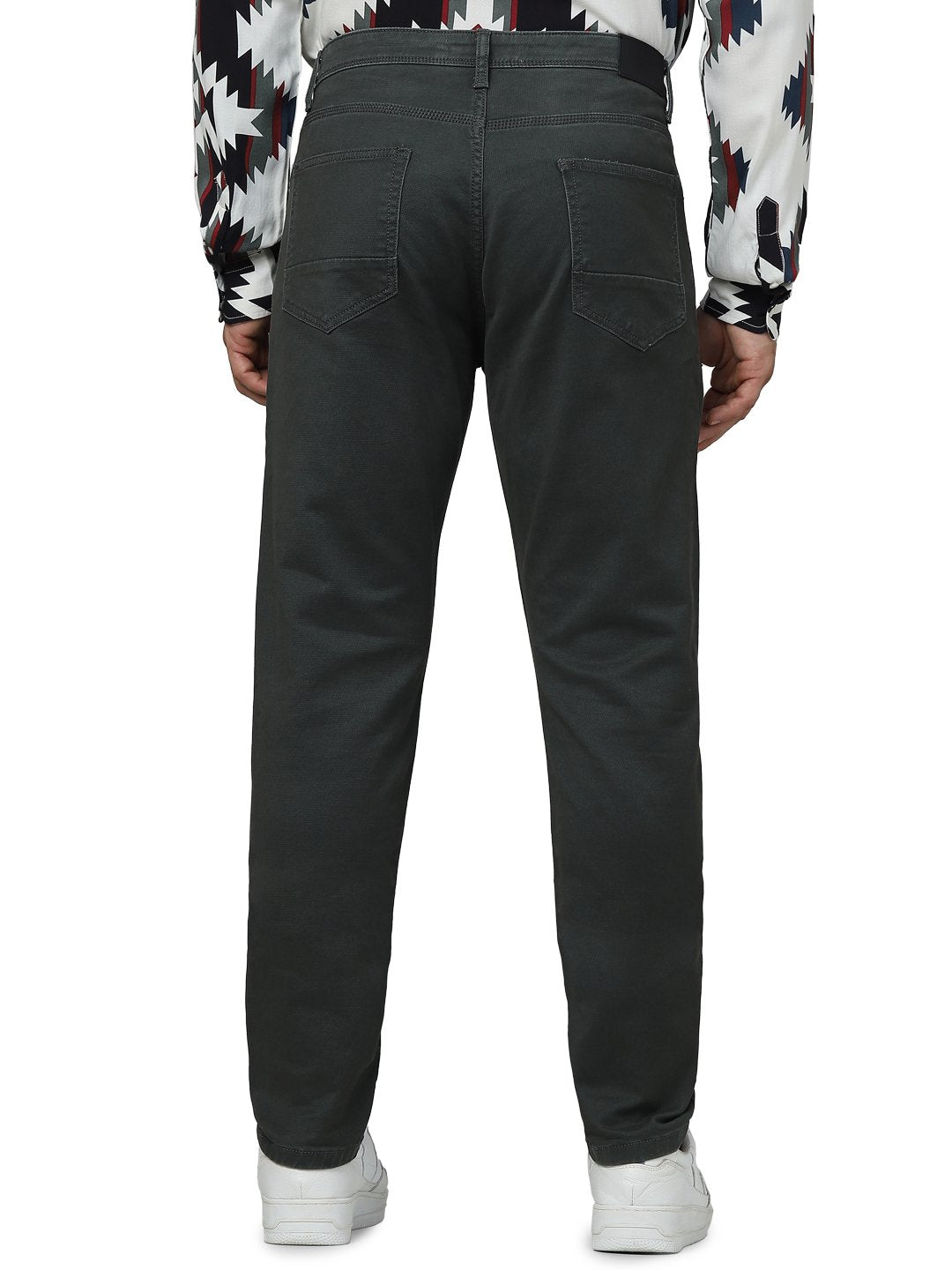 Celio Men Olive Solid Slim Fit Cotton Jeans