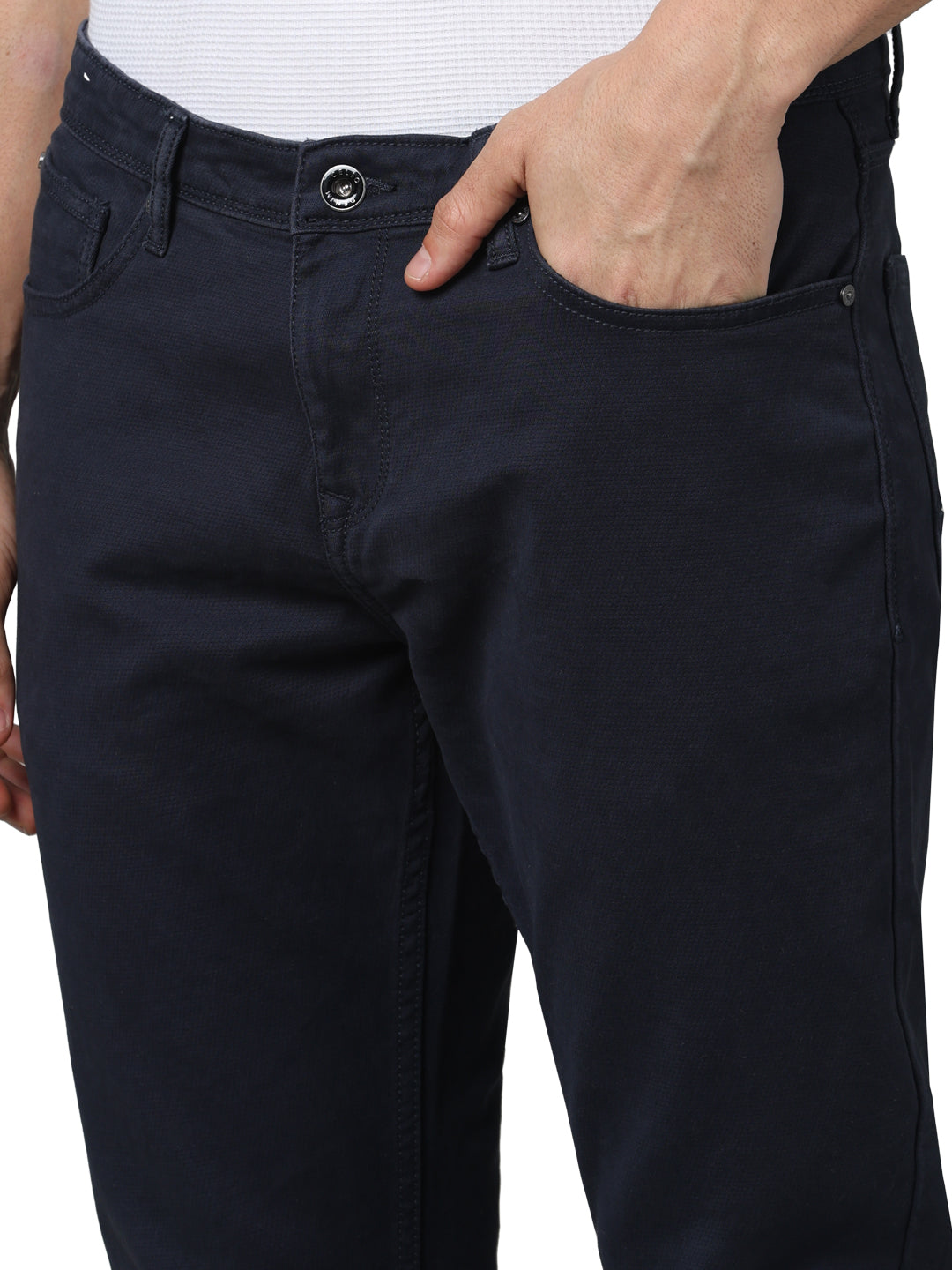 Navy Blue Slim Fit Jeans