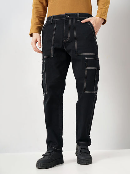 Black Loose Fit Cargos